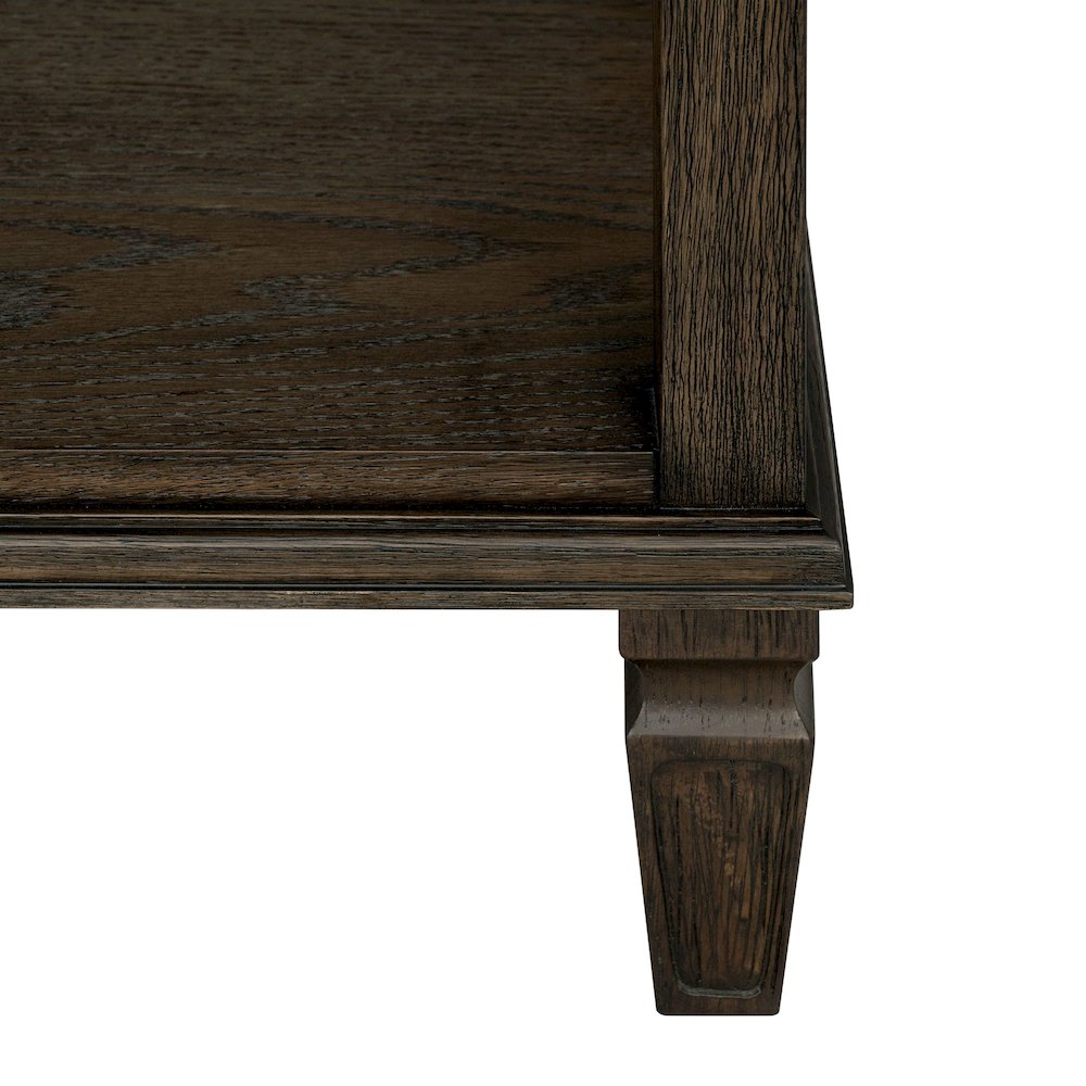 Victoria Bedside Table, Antique Brown color. Picture 5