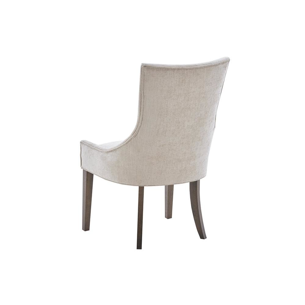 Beige Dining Chairs Set of 2, Mid Century Upholstered Chairs for Dining Table. Picture 4