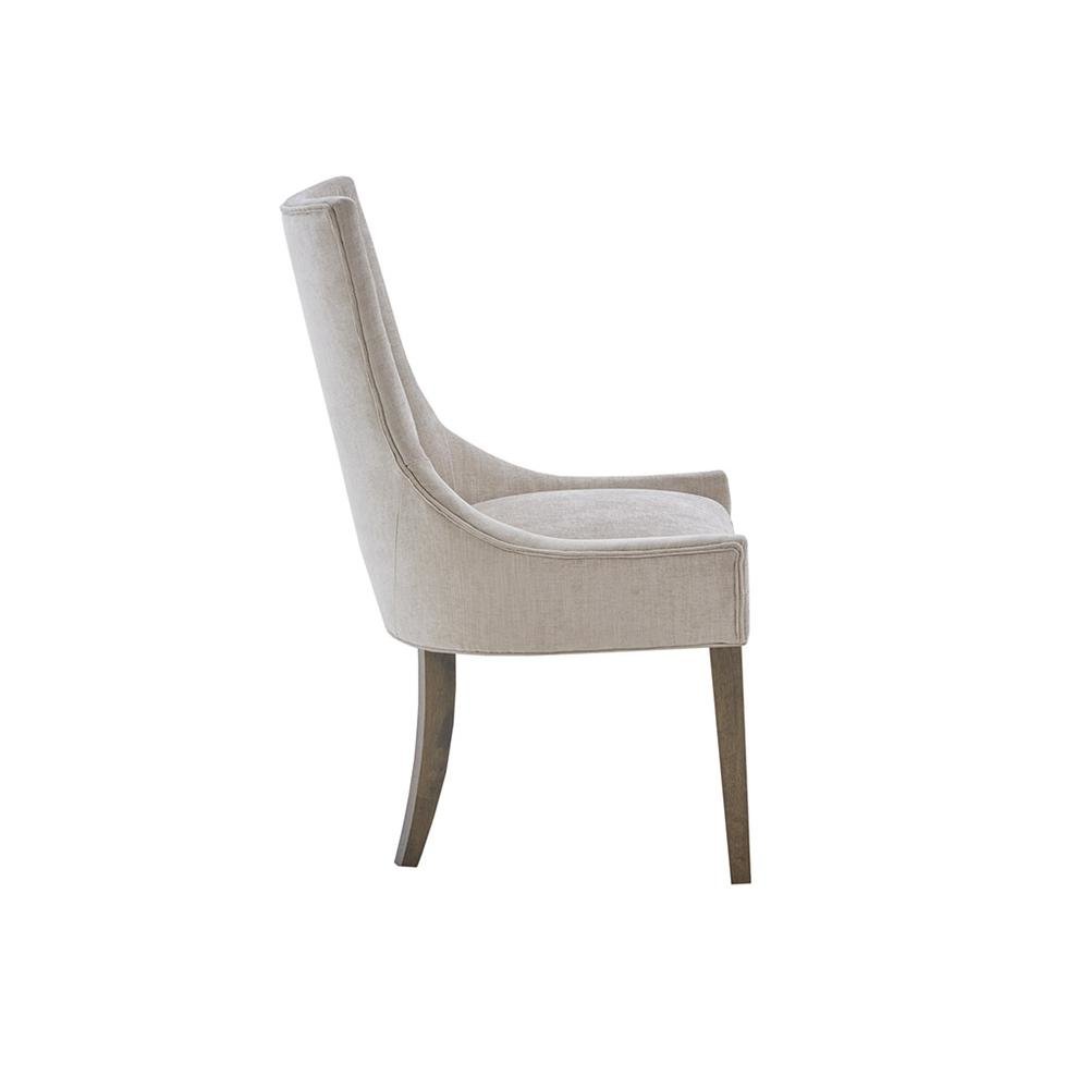 Beige Dining Chairs Set of 2, Mid Century Upholstered Chairs for Dining Table. Picture 5