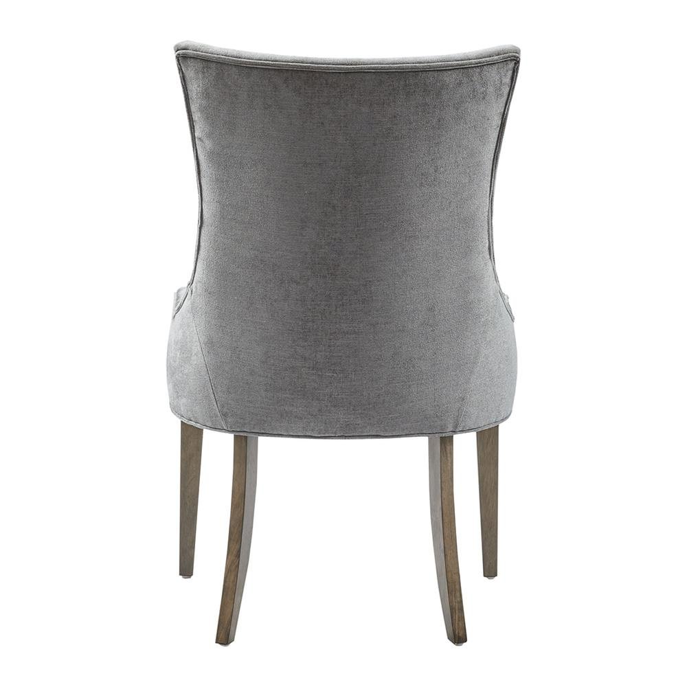 Gray Dining Chairs Set of 2, Mid Century Upholstered Chairs for Dining Table. Picture 6