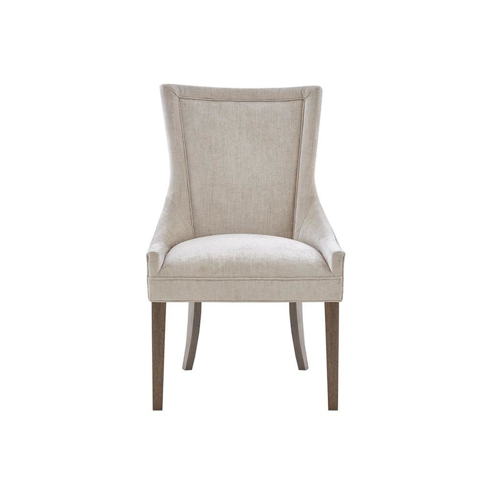 Beige Dining Chairs Set of 2, Mid Century Upholstered Chairs for Dining Table. Picture 6