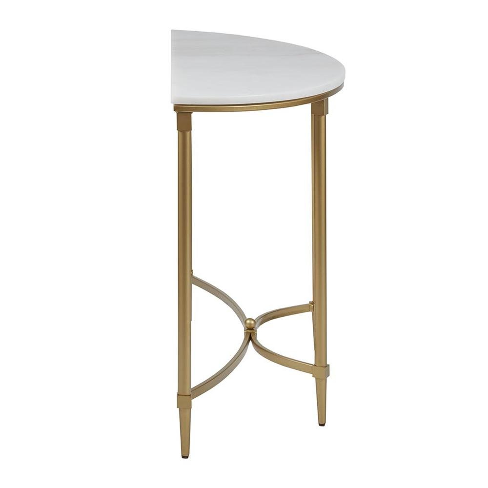 White Marble Hallway Table, Modern Luxury Console Table with Gold Legs. Picture 6