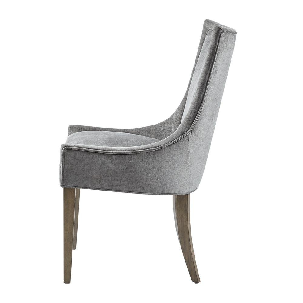 Gray Dining Chairs Set of 2, Mid Century Upholstered Chairs for Dining Table. Picture 7