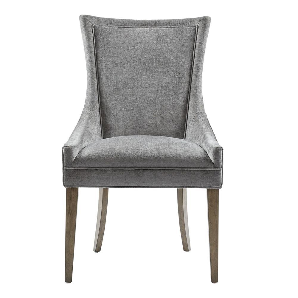 Gray Dining Chairs Set of 2, Mid Century Upholstered Chairs for Dining Table. Picture 4