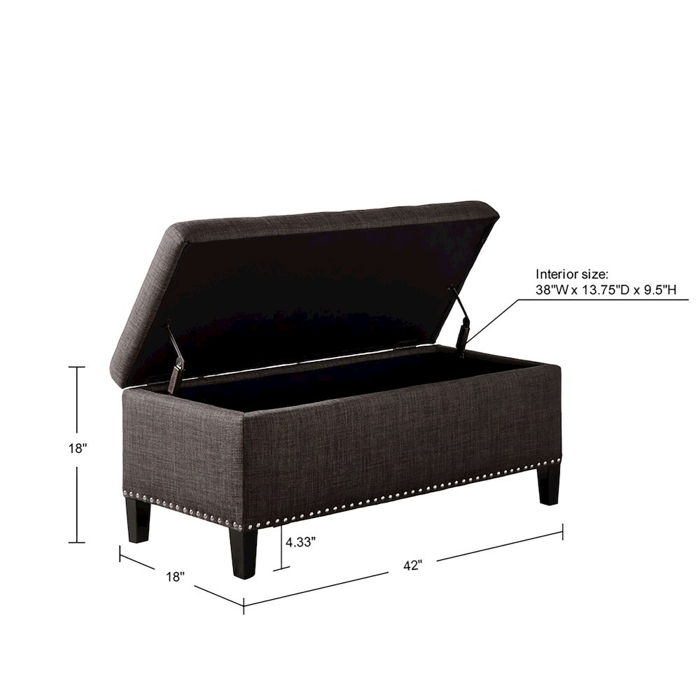 Tufted Top Soft Close Storage Bench. Picture 5