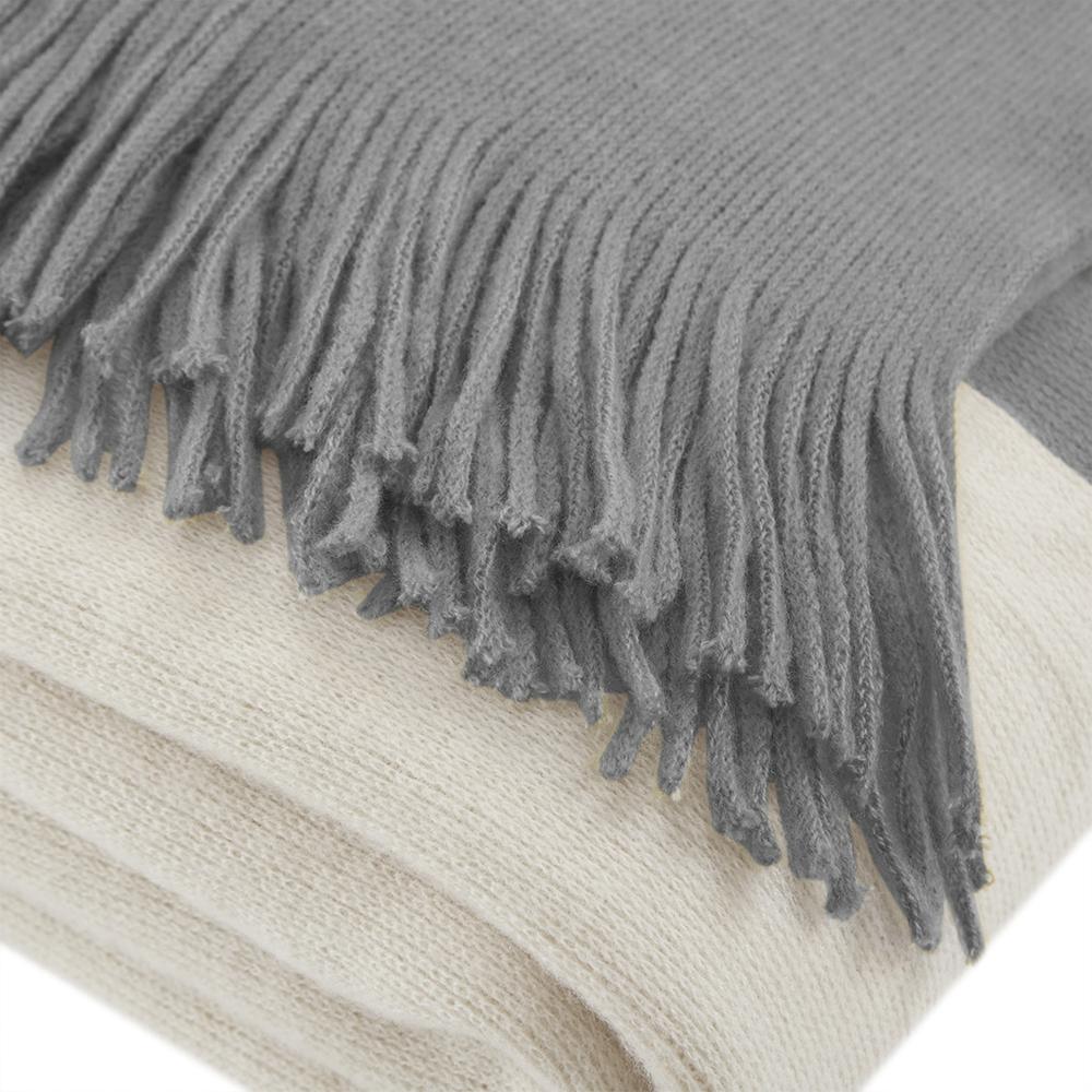 Color Block Faux Cashmere Throw. Picture 5