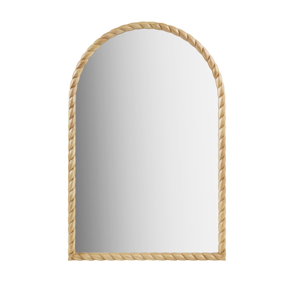 Montra Arched Braided Wood Wall Mirror. Picture 1