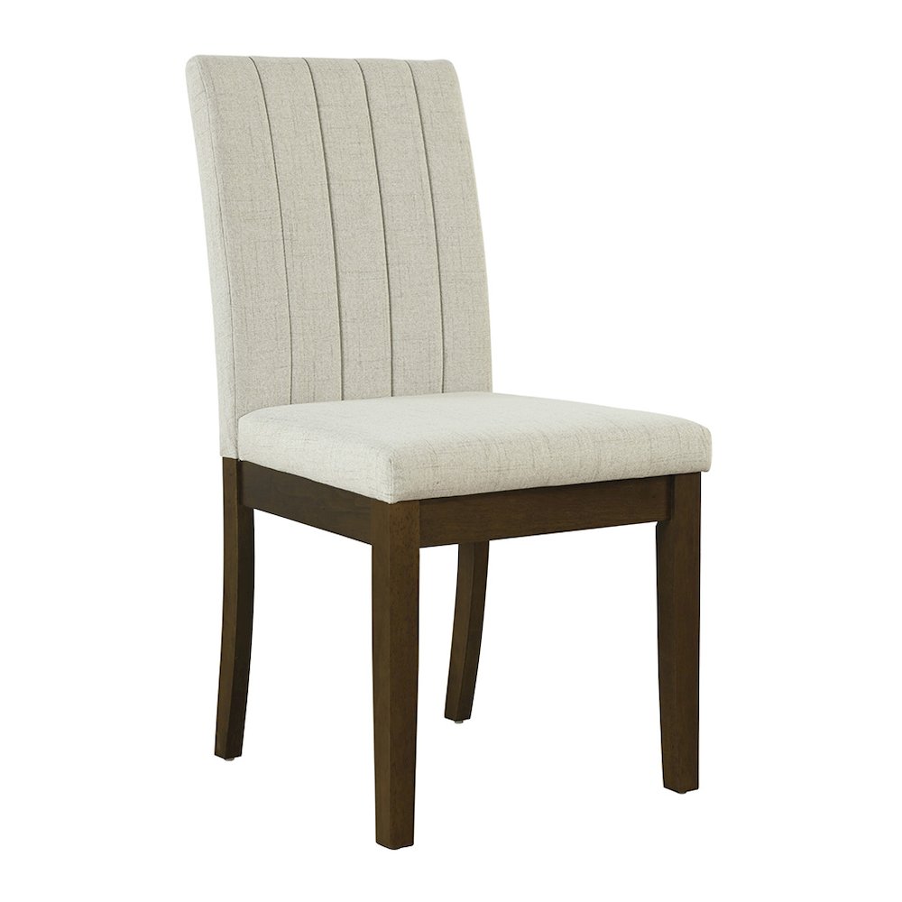 Upholstered Channel-back Dining Chair Set of 2. Picture 1