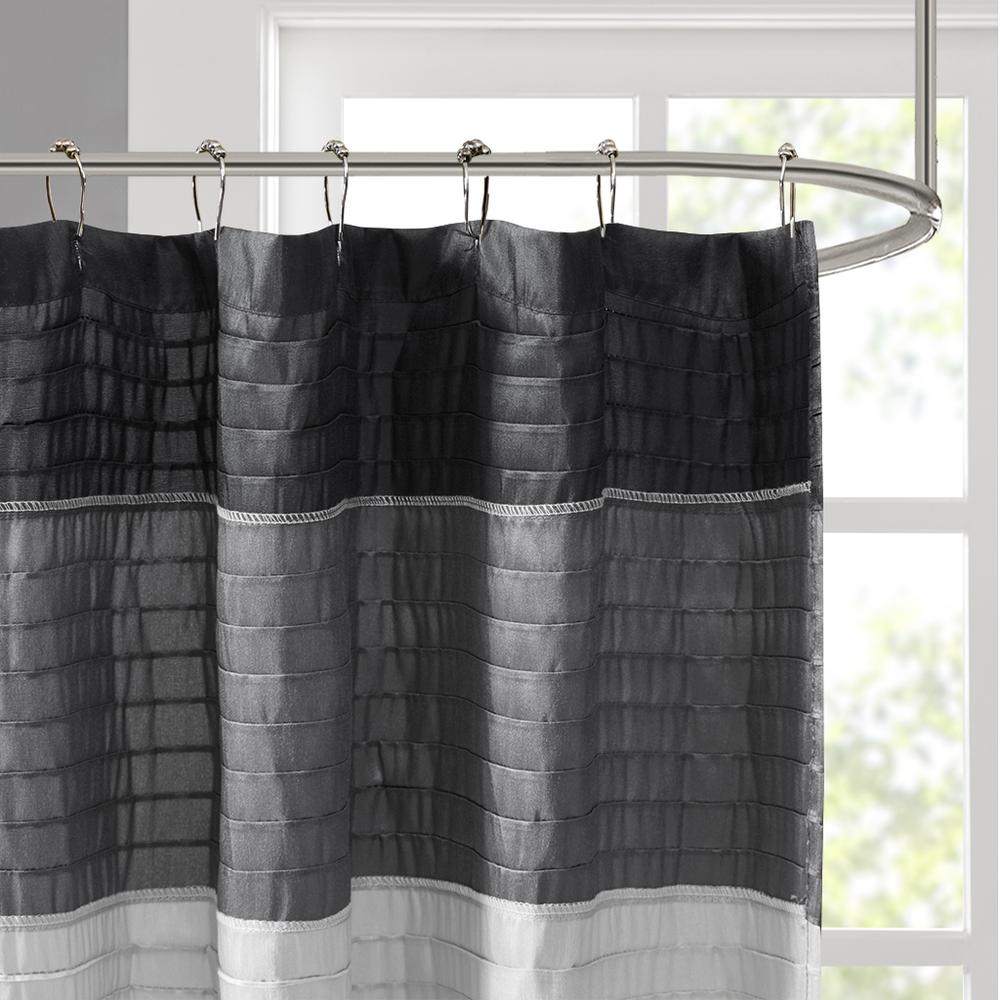 Faux Silk Shower Curtain. Picture 3