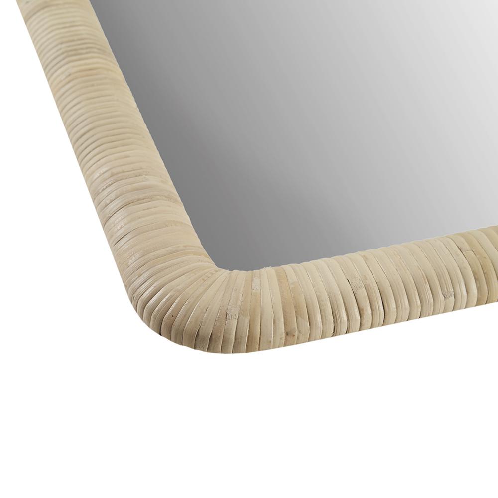 Natural Rattan Rectangle Wall Mirror. Picture 4