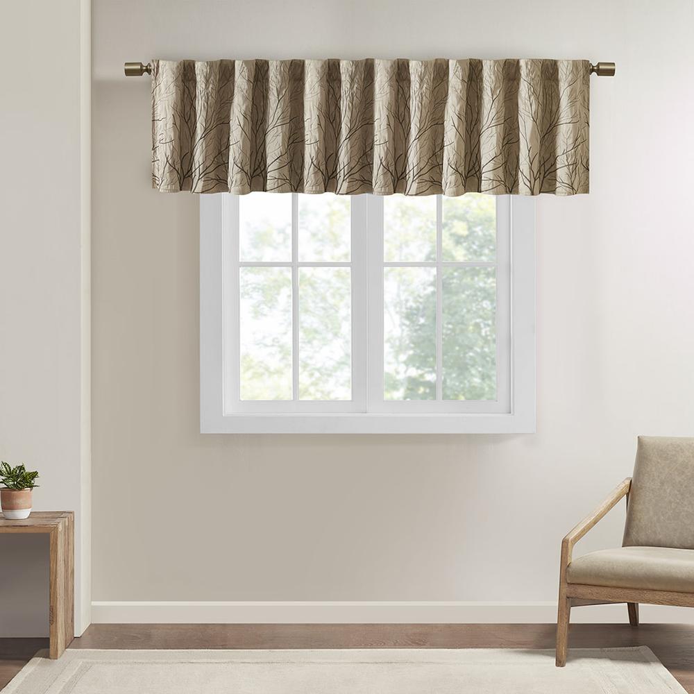 Faux Silk Embroidered Window Valance. Picture 4