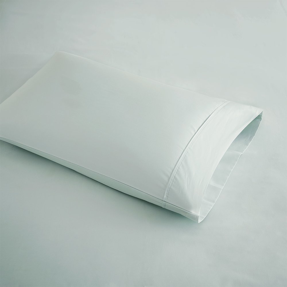 600 Thread Count Cooling Cotton Blend 4 PC Sheet Set, Seafoam color. Picture 2