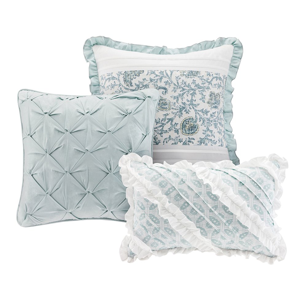 9 Piece Cotton Percale Duvet Cover Set. Picture 5