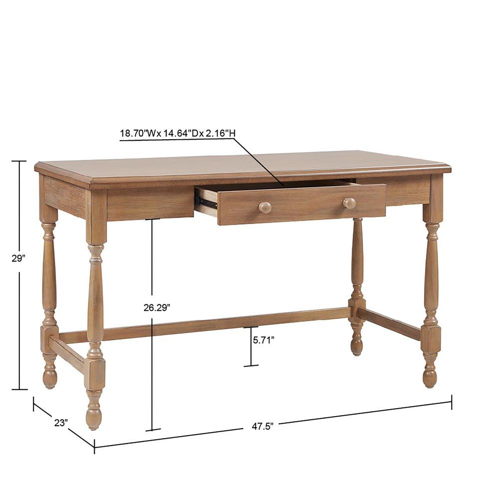 Solid Wood Desk with 1 Drawer and turned legs. Picture 2