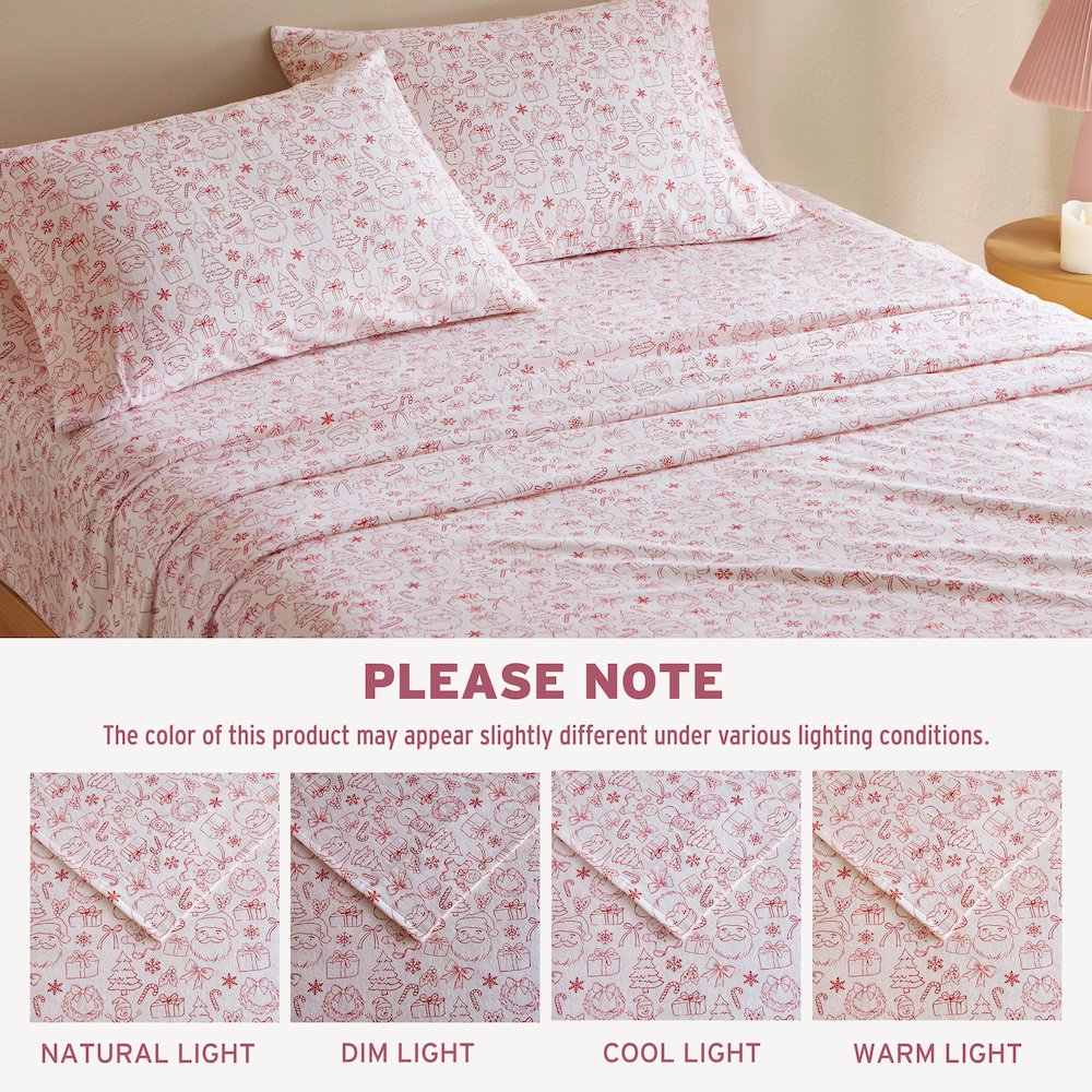 100% Cotton Flannel Pigment Printed Sheet Set. Picture 4