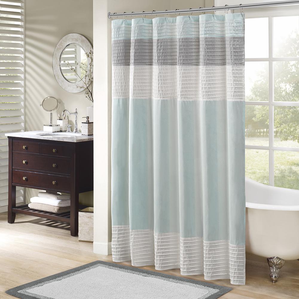 Faux Silk Shower Curtain. Picture 4