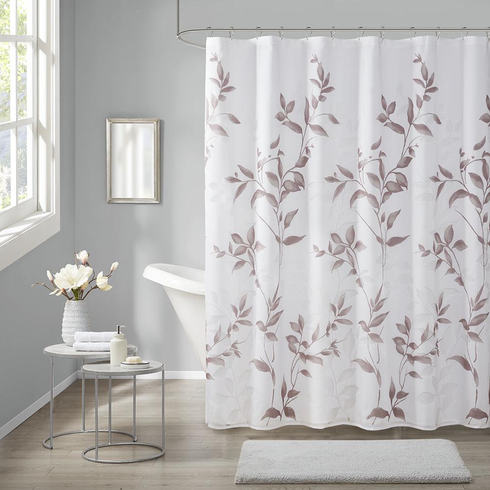 Burnout Printed Shower Curtain. Picture 4