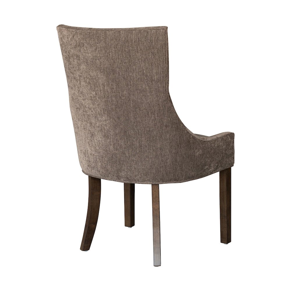 Ultra Upholstered Dining Side Chairs with wood legs (Set of 2). Picture 4
