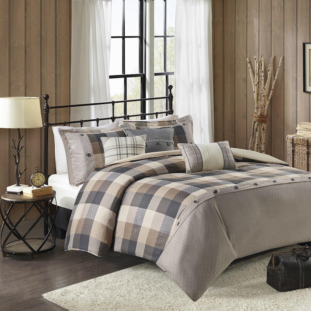 6 Piece Herringbone Duvet Cover Set. Picture 4