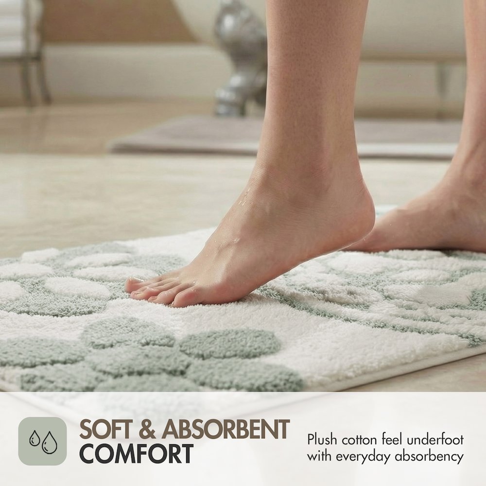 Casablanca Medallion Cotton Tufted Bath Rug. Picture 4