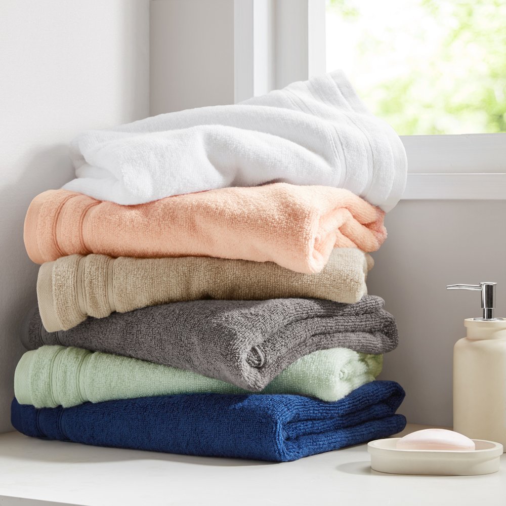 Quick Dry 100% Cotton 6pc Towel Set, Beige color. Picture 2