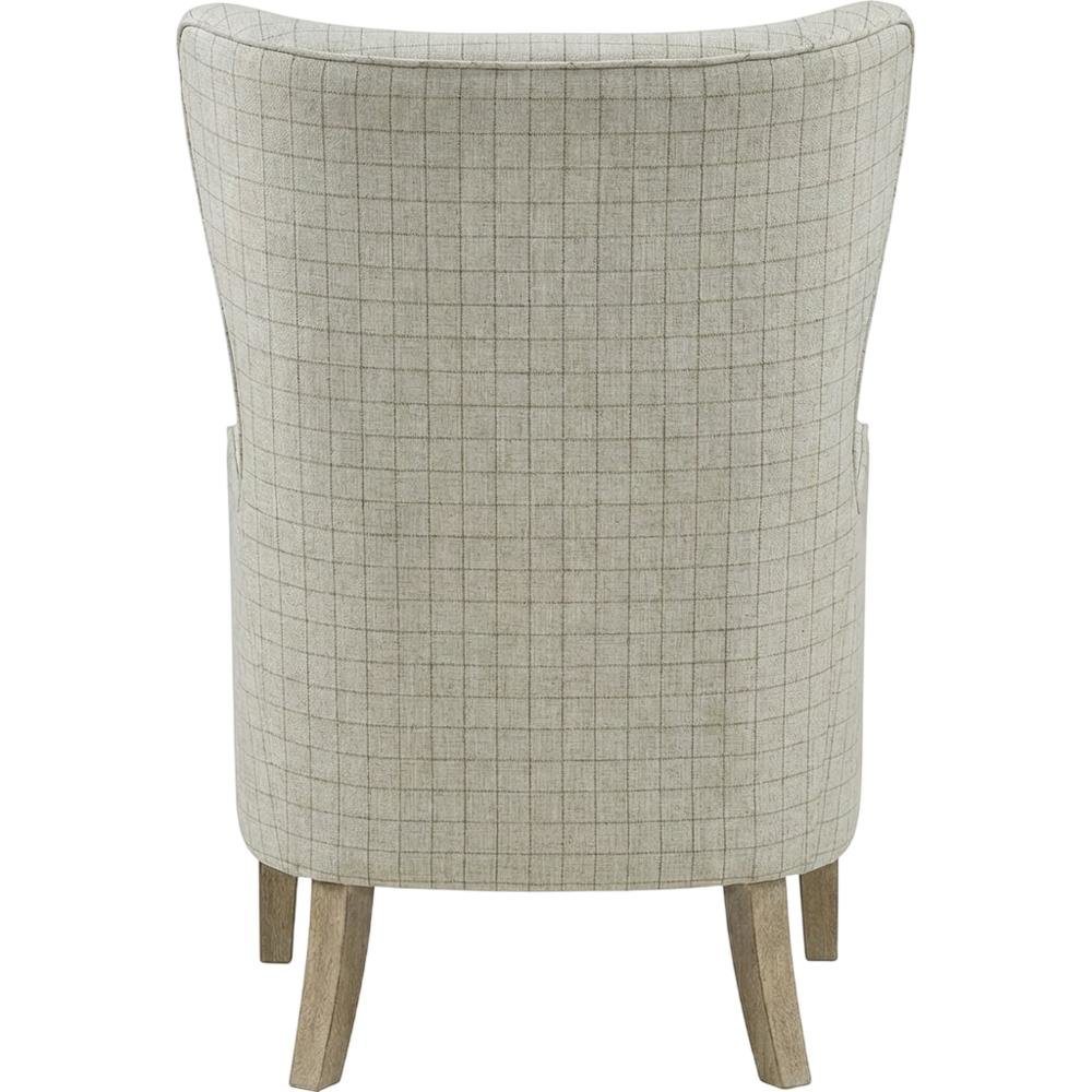 Beige Wing Chair with Stylish Design and Comfortable Upholstery. Picture 2