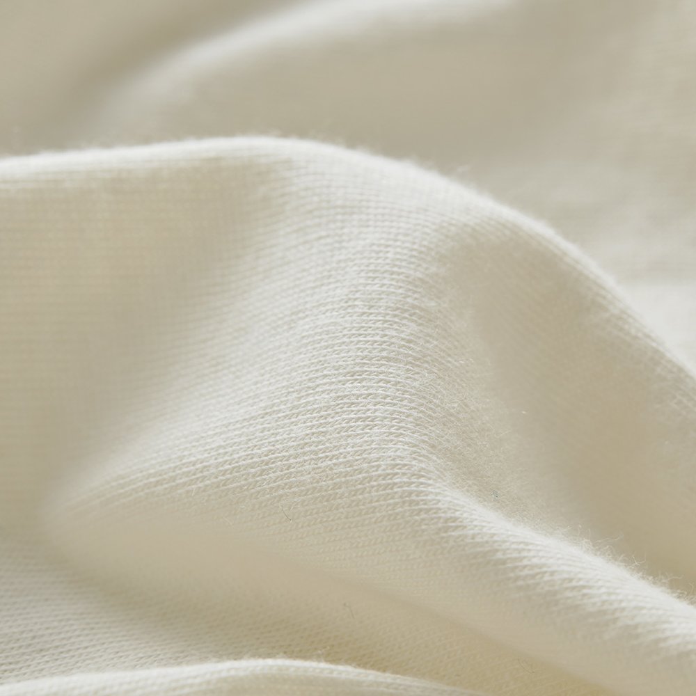 Cotton Blend Jersey Knit All Season Sheet Set, Cream color. Picture 4