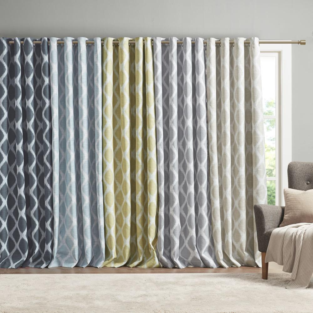 Printed Ikat Blackout Curtain Panel. Picture 1