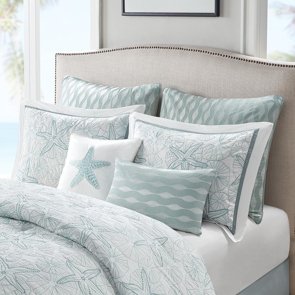 Maya Bay Euro Sham, Blue color. Picture 2
