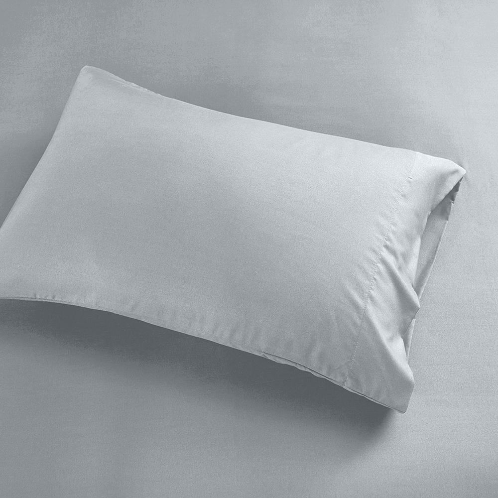 Microfiber All Season Soft Touch Sheet Set, Grey color. Picture 3