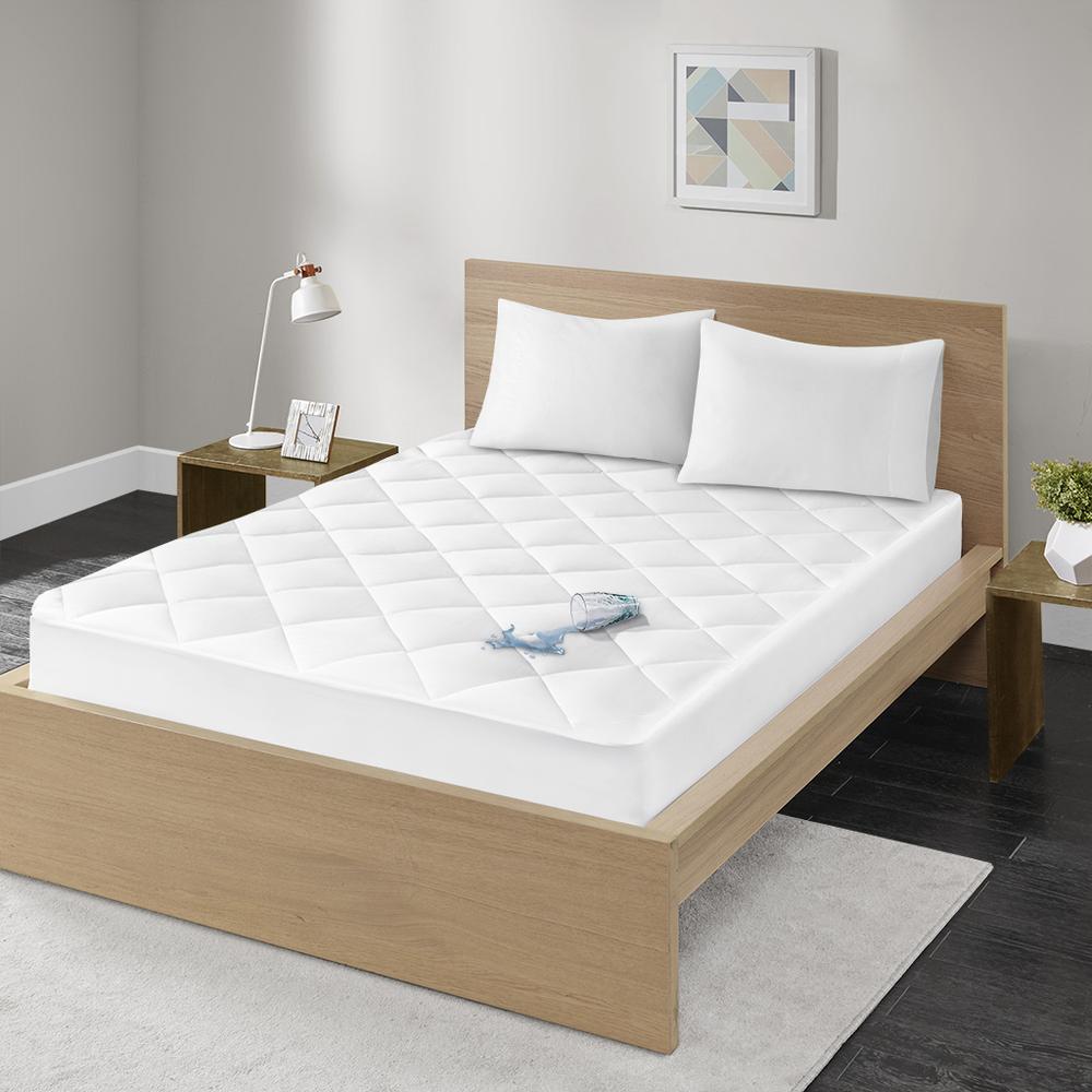 300 Thread Count Cotton Sateen Waterproof Mattress Pad. Picture 4