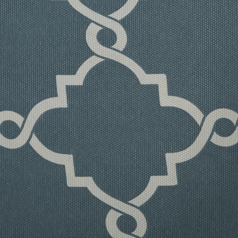 Fretwork Print Grommet Top Window Curtain Panel. Picture 3