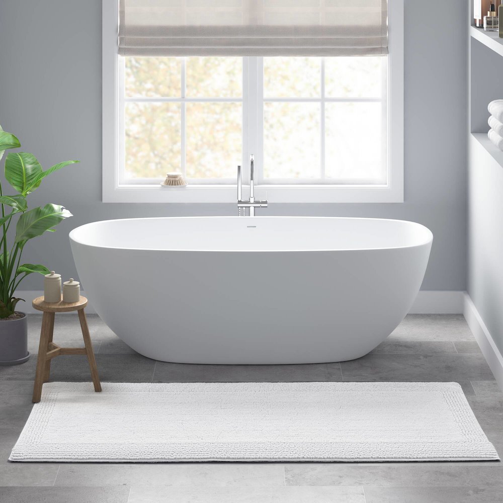 100% Cotton Tufted 3000 GSM Reversible Bath Rug. Picture 2