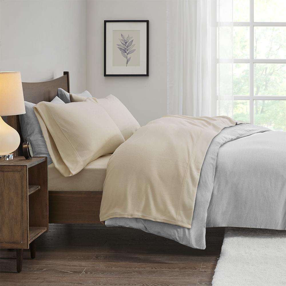 100% Polyester Knitted Micro Fleece Solid Sheet Set,SHET20-742. Picture 2