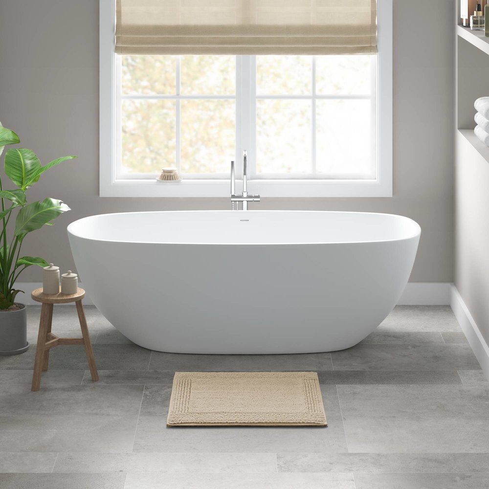 100% Cotton Tufted 3000 GSM Reversible Bath Rug. Picture 4