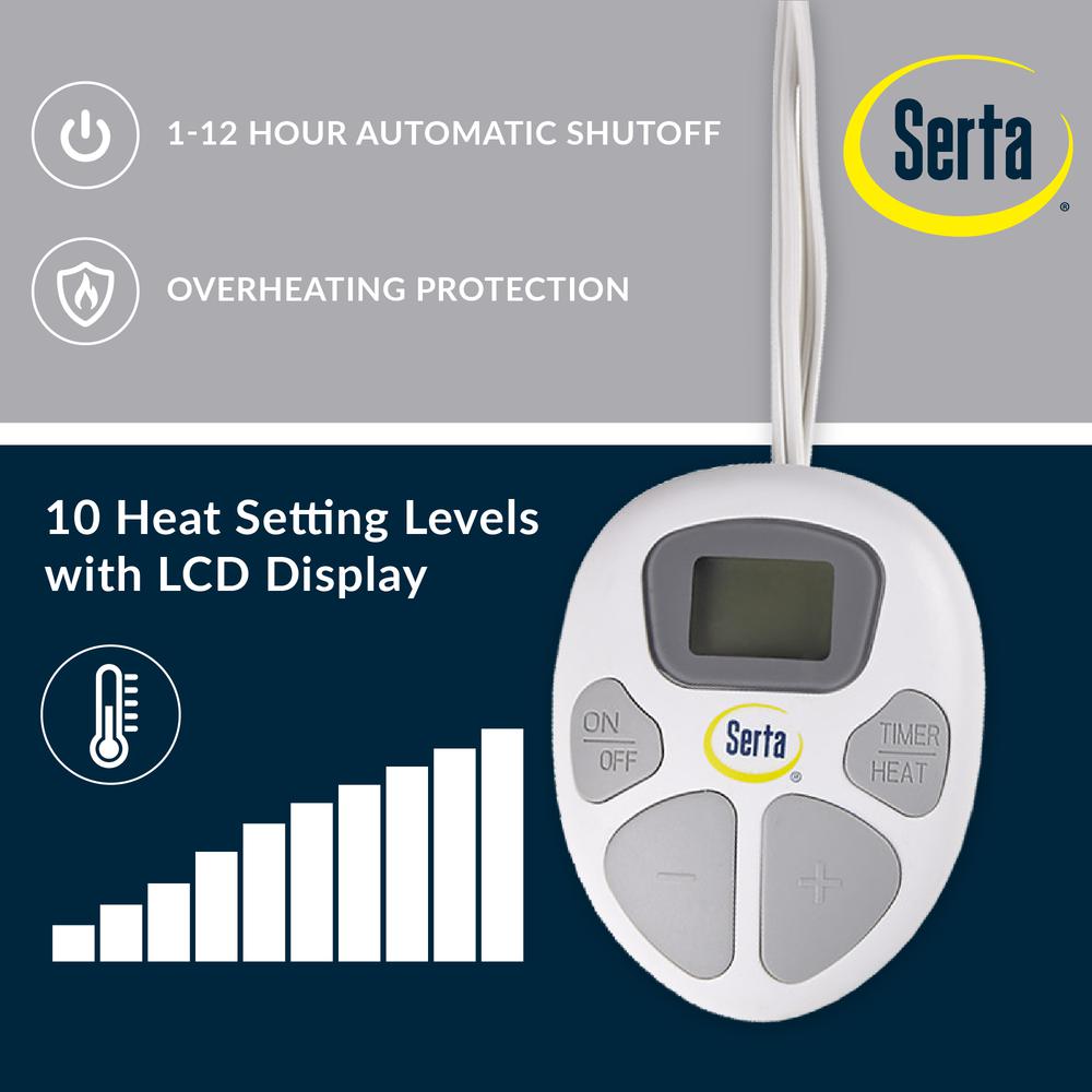 Waterproof Heated Mattress Pad, White color. Picture 3