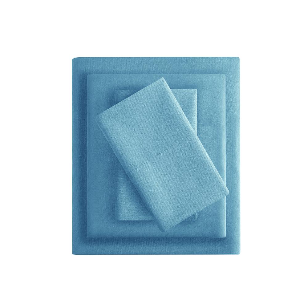 Microfiber All Season Soft Touch Sheet Set, Teal color. Picture 3