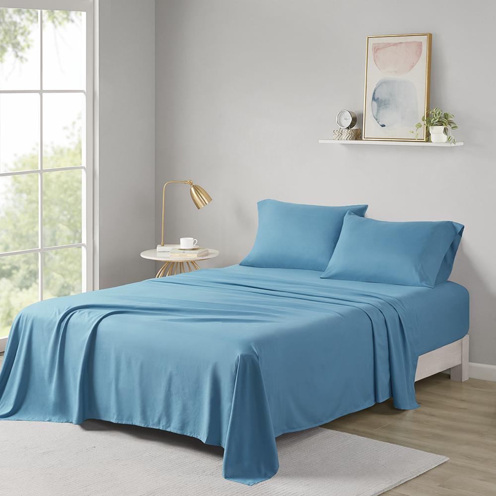 Microfiber All Season Soft Touch Sheet Set, Teal color. Picture 1