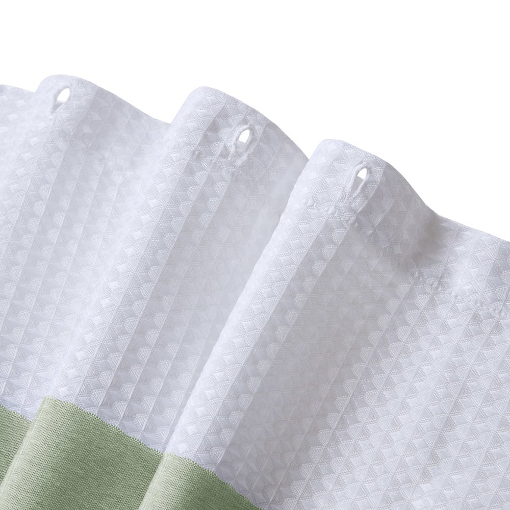 Spa Waffle Shower Curtain with 3M Treatment, Sage Green color. Picture 2