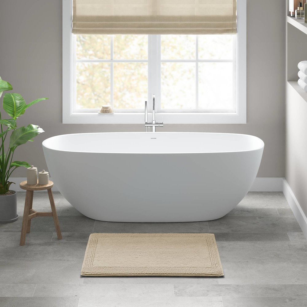 100% Cotton Tufted 3000 GSM Reversible Bath Rug. Picture 3