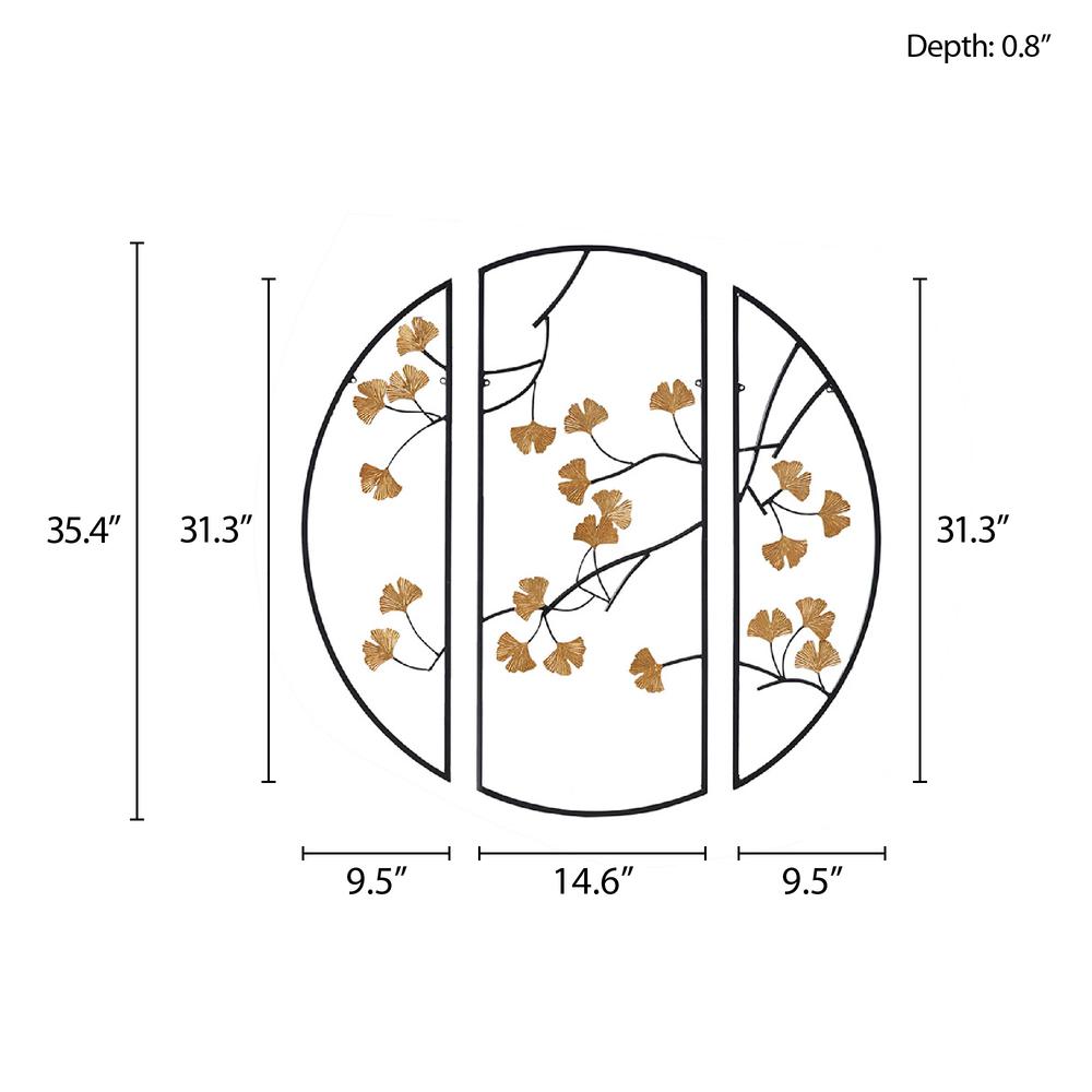 3-piece Metal Wall Decor Set. Picture 1