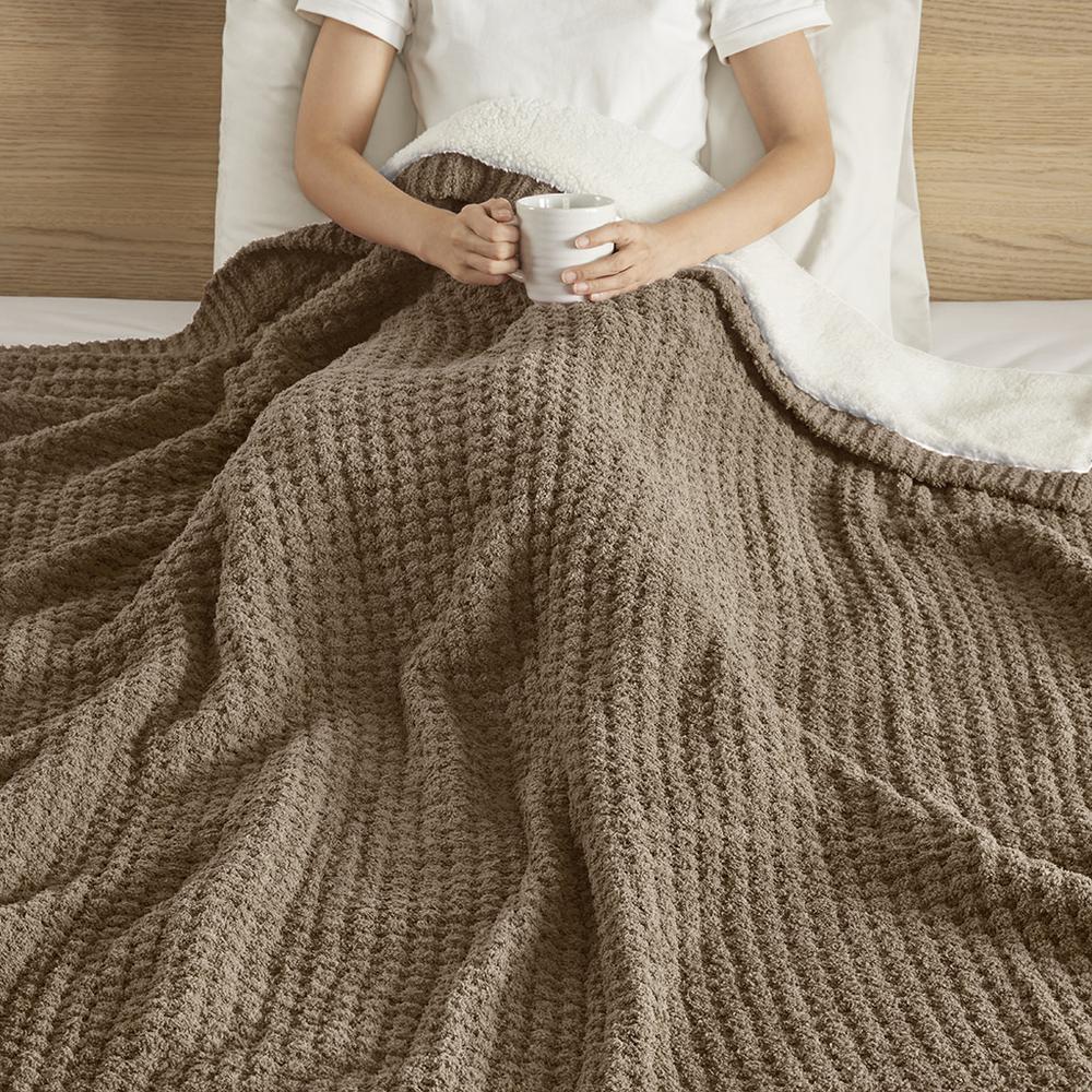 Waffle Knit Chenille Throw. Picture 5