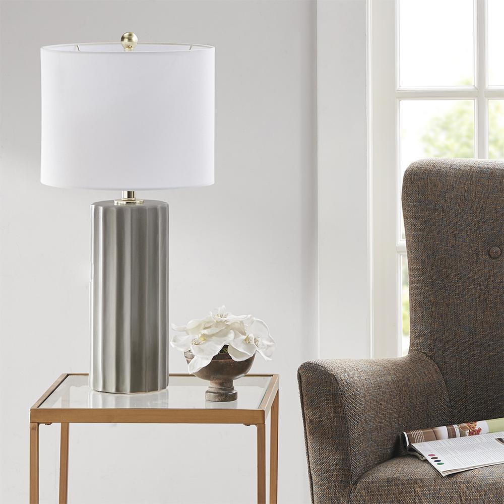 Ribbed Ceramic Table Lamp. Picture 4