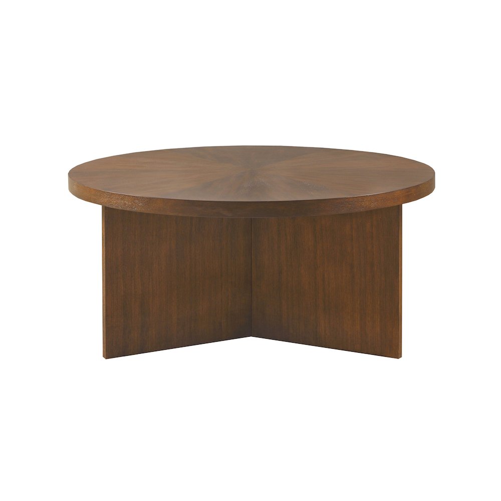 Sadie Round Coffee table, Brown color. Picture 4