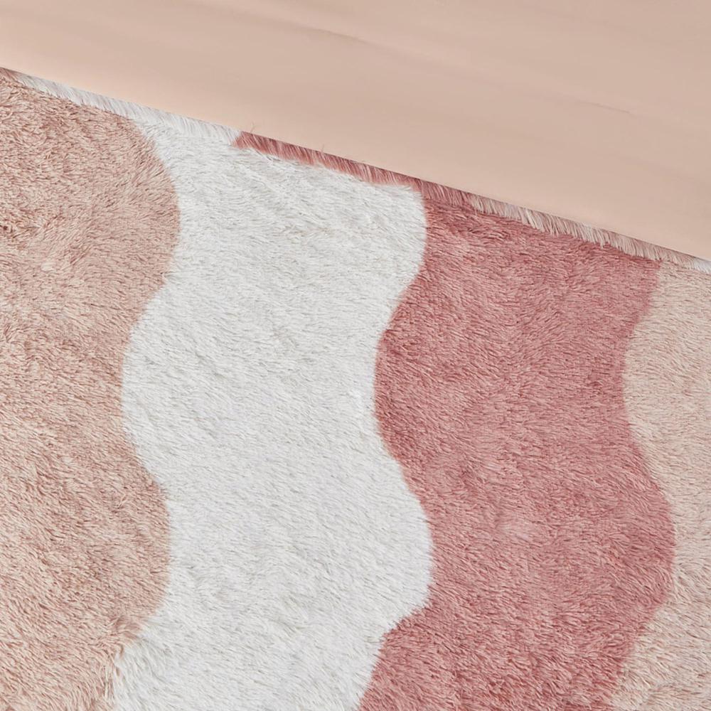 Ombre Shaggy Faux Fur Comforter Set. Picture 2