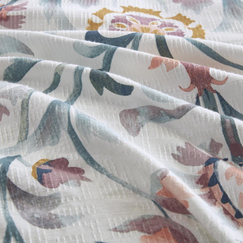4 Piece Floral Comforter Set with Throw Pillow. Picture 5