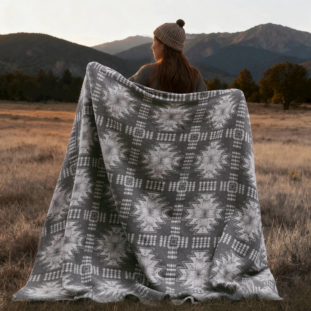Alberta Cotton Blend Blanket. Picture 5