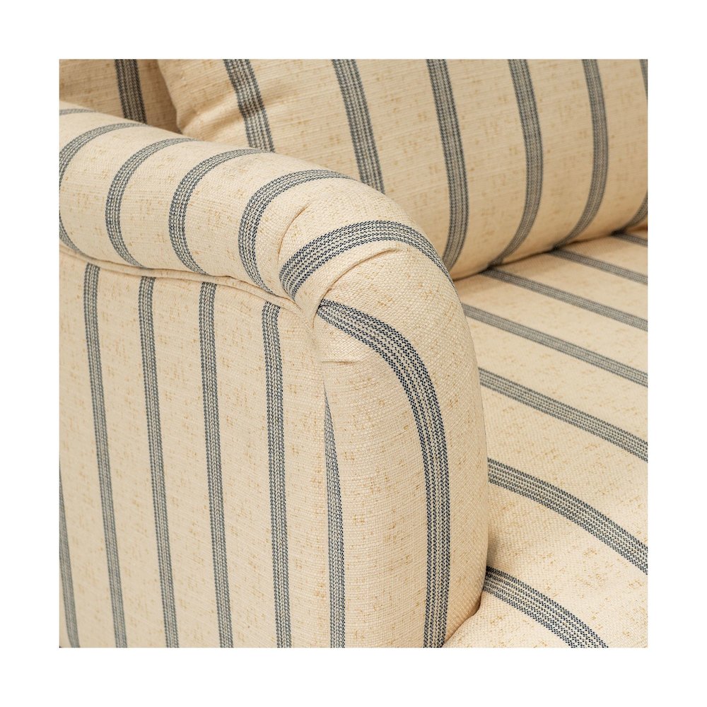 Amanda Accent Chair, Linen/Blue color. Picture 2