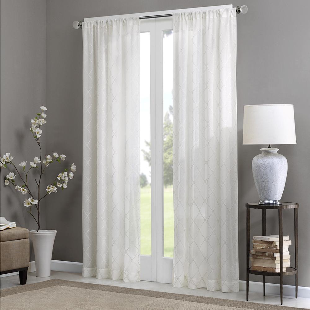 Diamond Sheer Window Curtain Panel. Picture 4