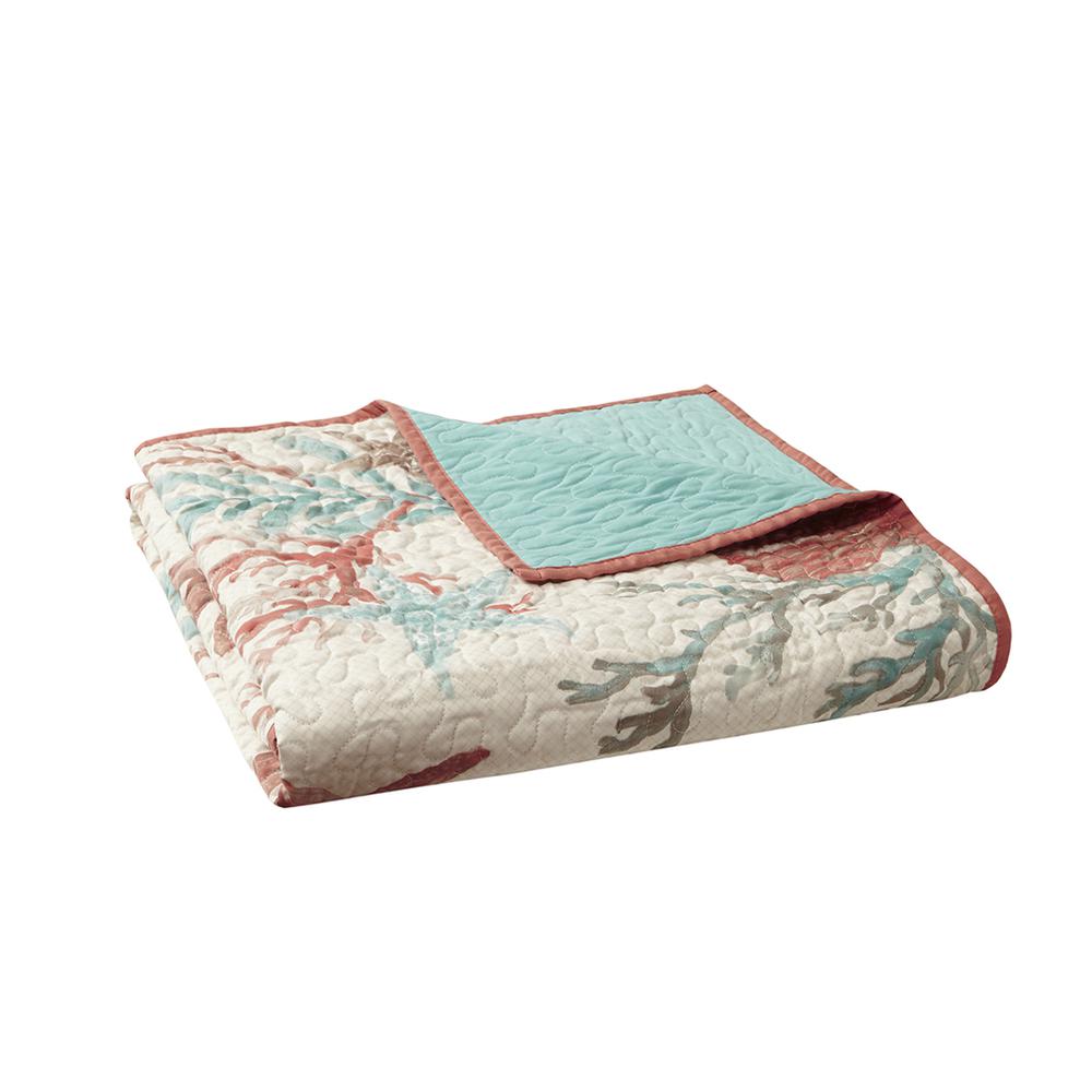 Oversized Cotton Quilted Throw. Picture 1